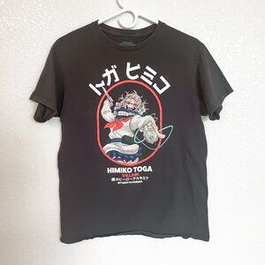 My Hero Academia Himiko Toga Anime Graphic T-Shirt Men's Medium Short Sleeve Bla